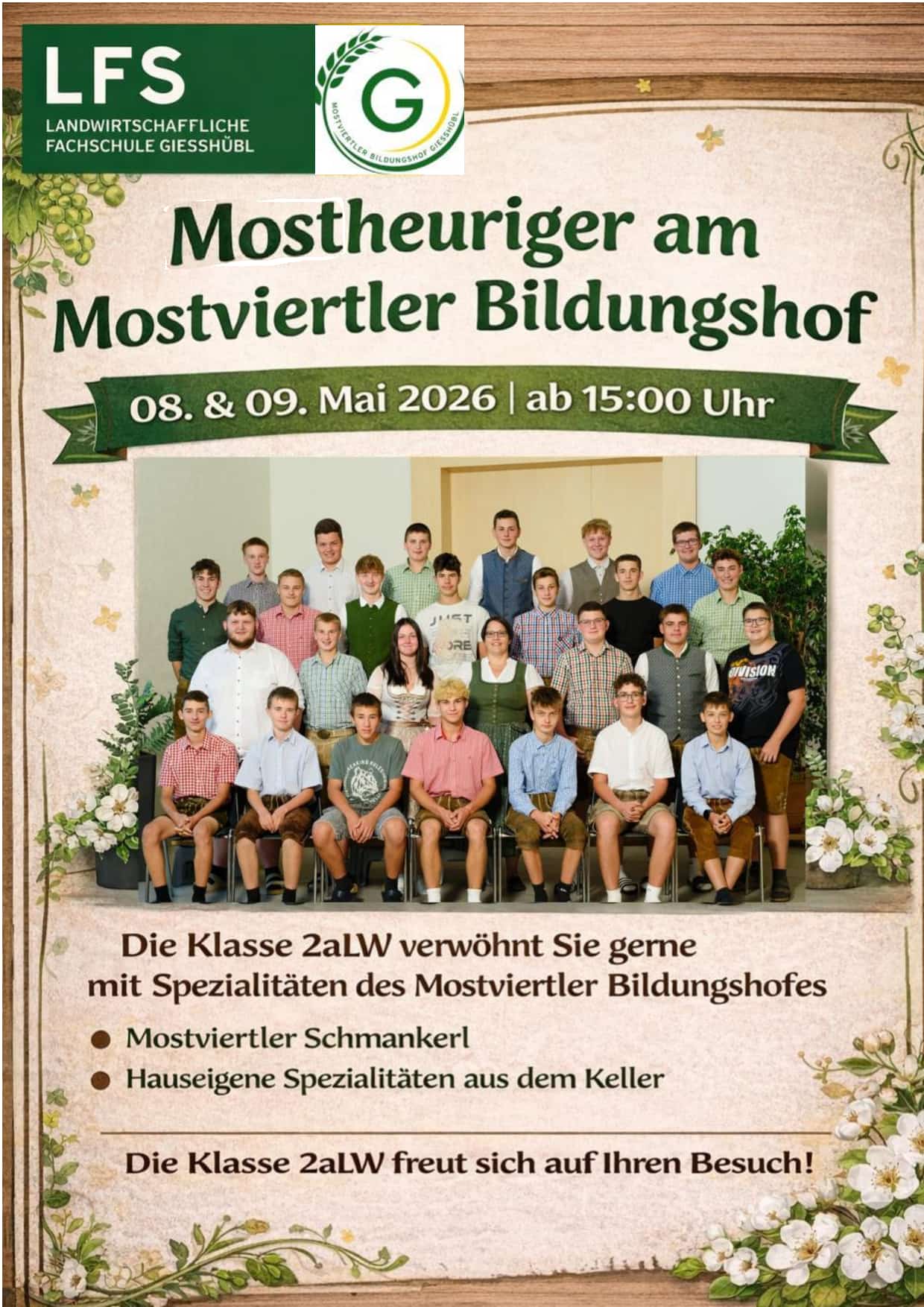 Schulheuriger 2026 08.+09.05.2026