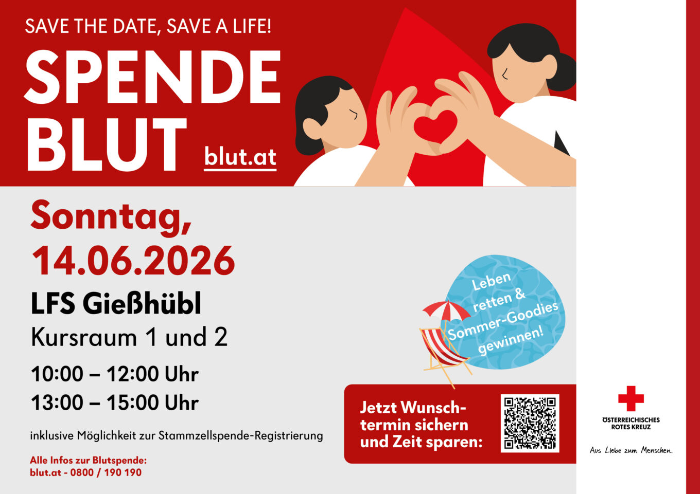 Blutspendeaktion am 14. Juni 2026