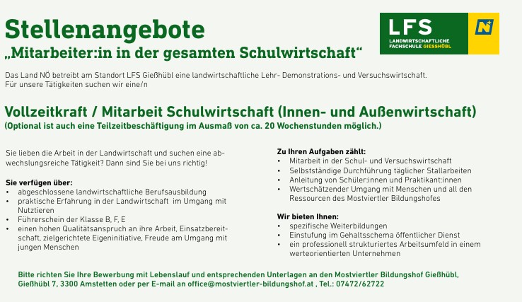 Stellenausschreibung